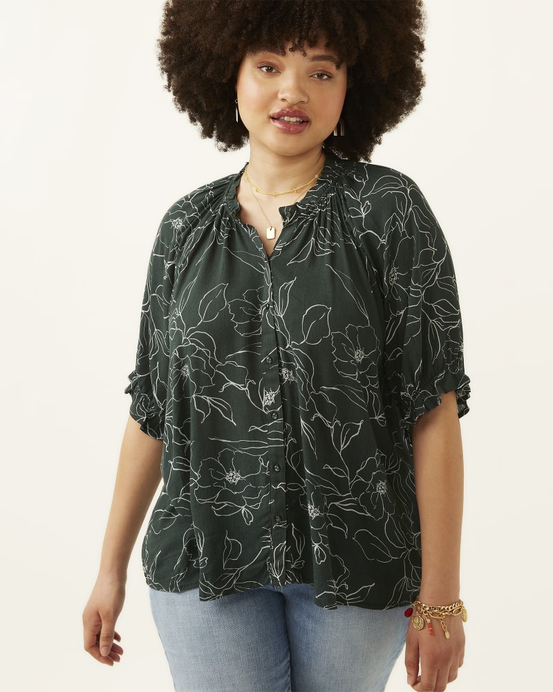 Front of plus size Brittany Button Down Blouse by East Adeline | Dia&Co | dia_product_style_image_id:194224